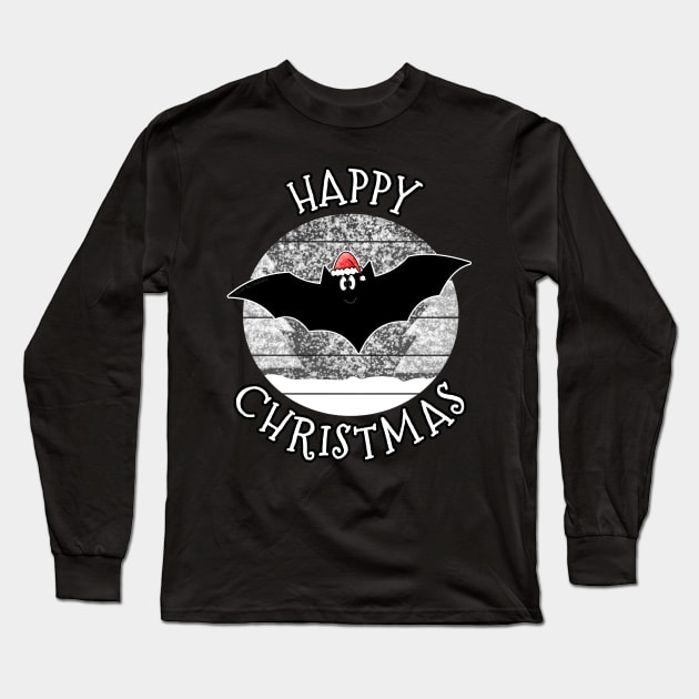 Christmas Bat Goth Xmas 2022 Long Sleeve T-Shirt by doodlerob